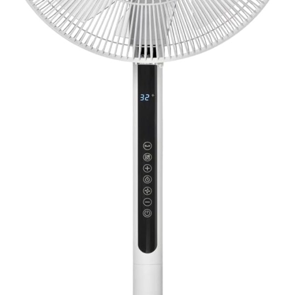 VIOLA Ventilateur sur Pied Silencieux avec Télécommande, Moteur Brushless Économie, Puissant Flux d’air, 32 Vitesses, Oscillant 320°, Hauteur réglable, Incliner vers le haut 90°, Minuterie